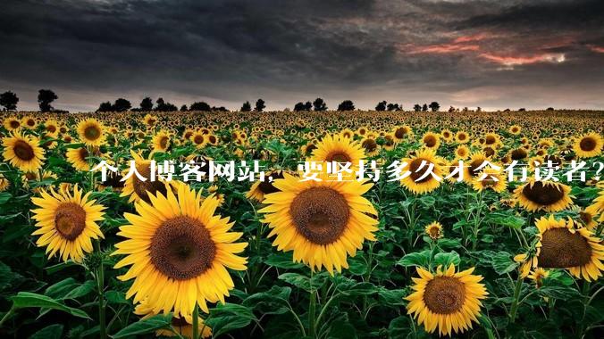个人博客网站，要坚持多久才会有读者？